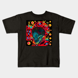 the butterfly skeleton of death ecopop art Kids T-Shirt